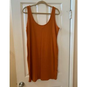 Burnt Orange ribbed dress